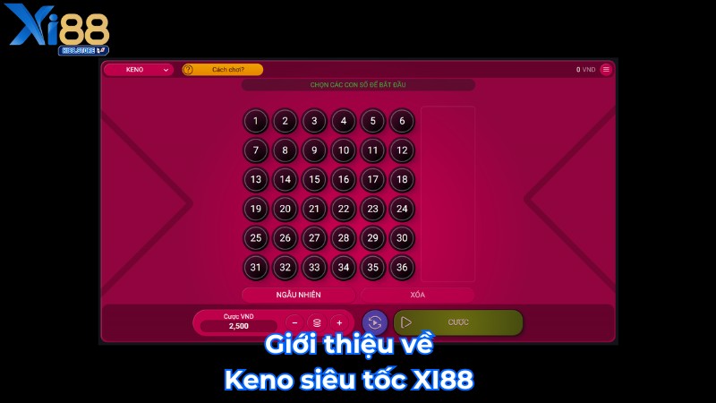 Giới thiệu về Keno siêu tốc XI88 Giới thiệu về Keno siêu tốc XI88